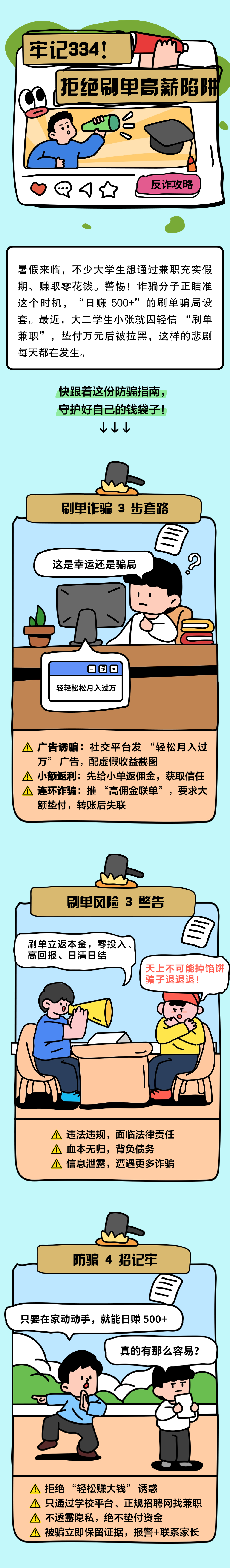 13.牢記334，別讓“刷單高薪”成陷阱！