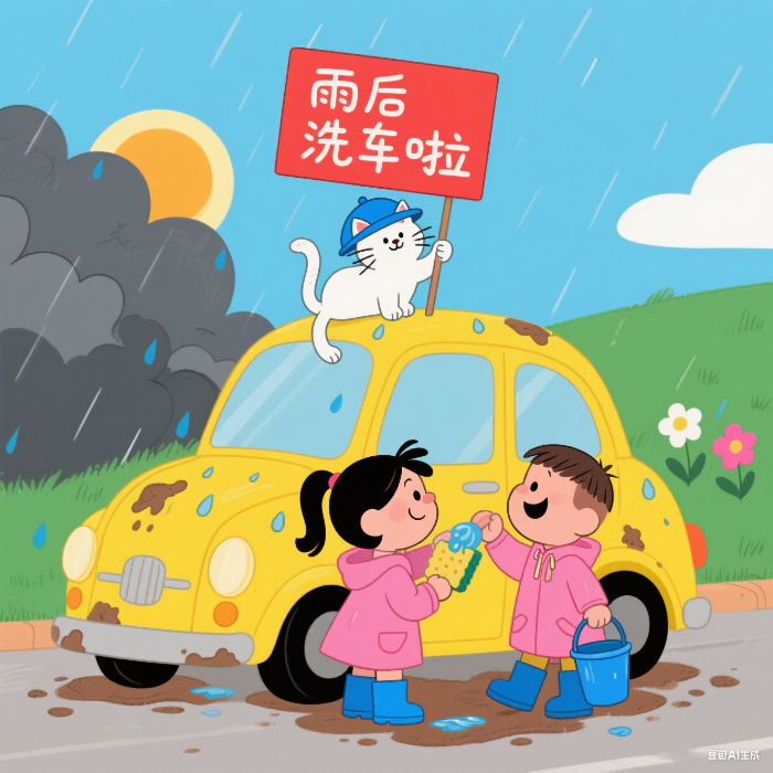 雨后要注意洗車